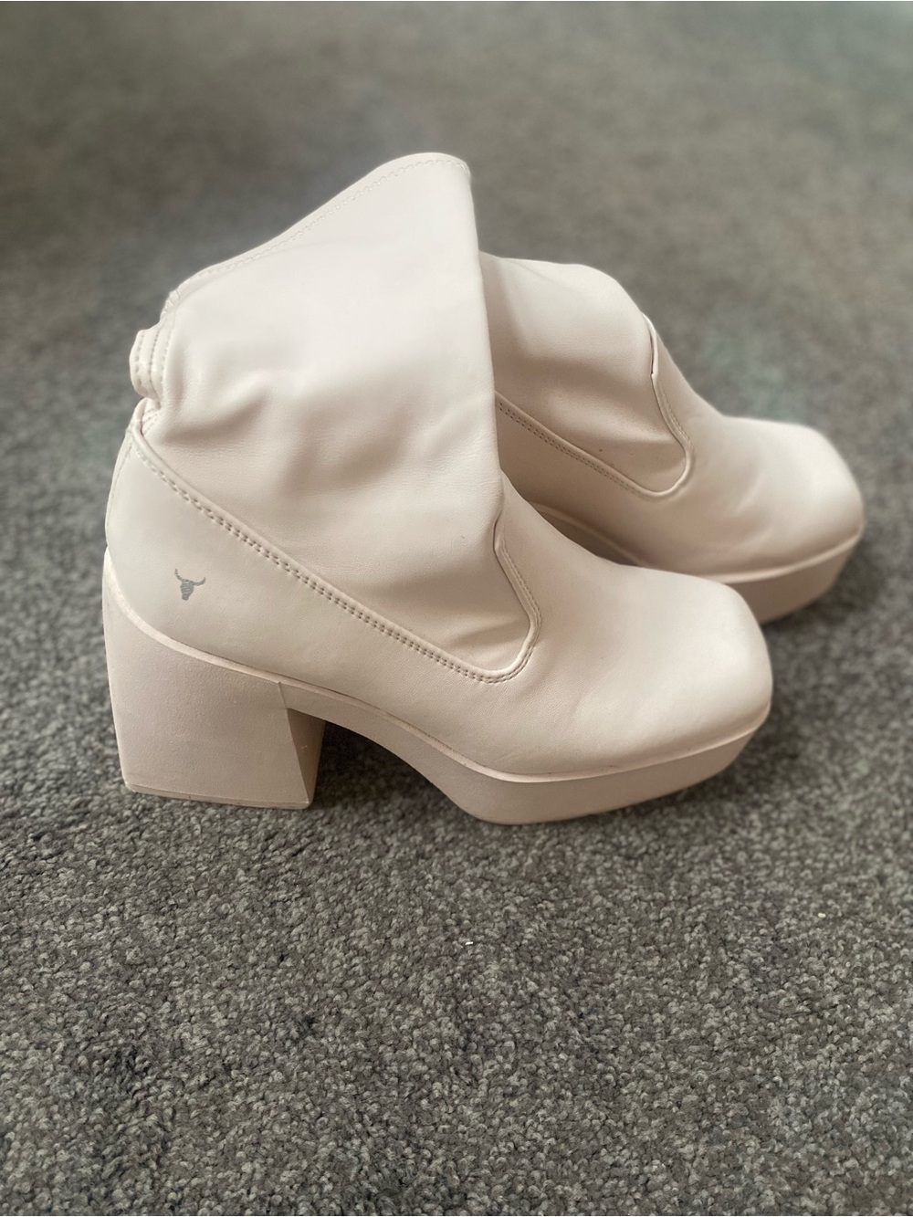 Windsor Smith Cream Platform Ankle Booties